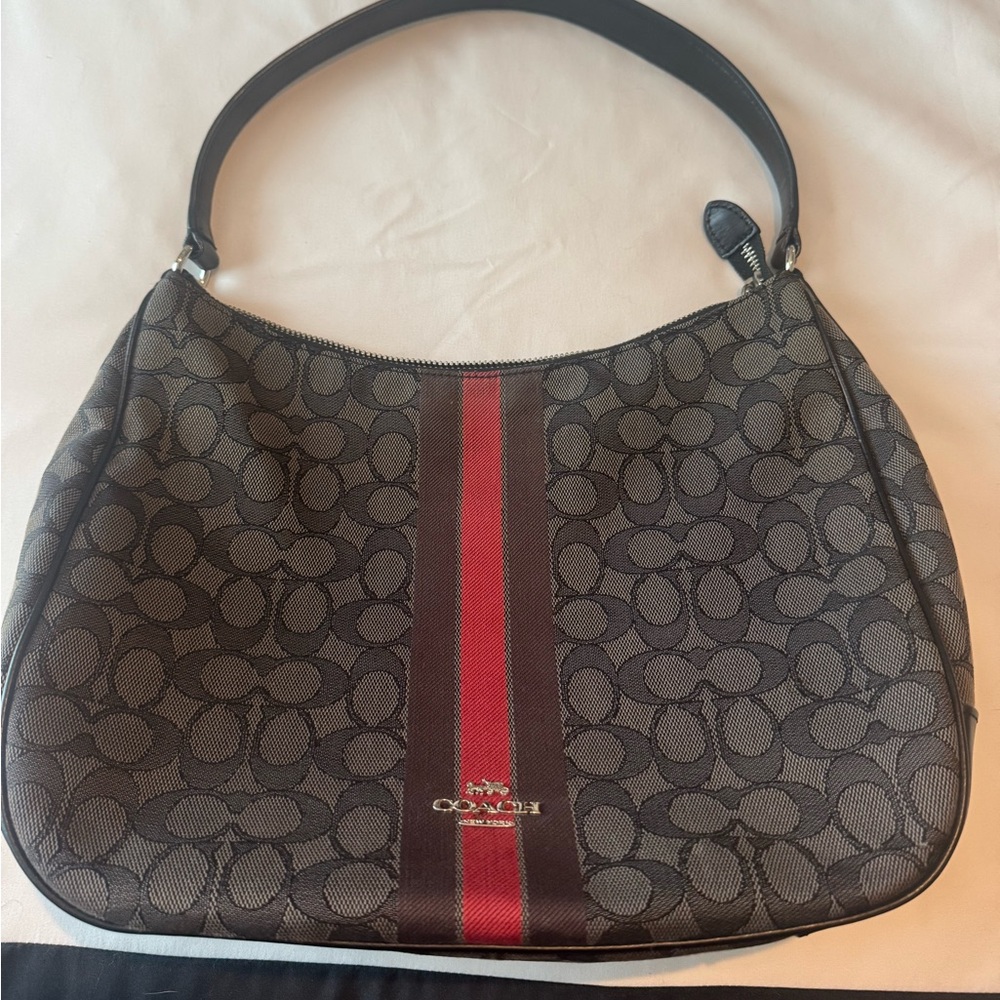 Coach Signature Jacquard Stripe Hobo Bag